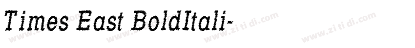 Times East BoldItali字体转换